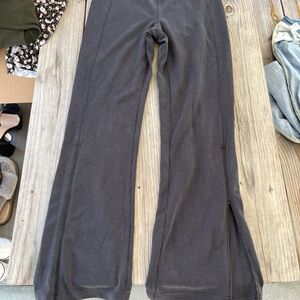 Lululemon Brushed Softstreme Ribbed Zip Flared Pant 32.5 inch inseam